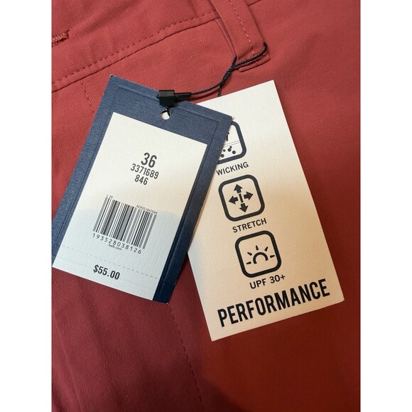 Crown & Ivy Motion Flex Chino Shorts Men's 36 Salmon 7" inseam NWT - Picture 8 of 9